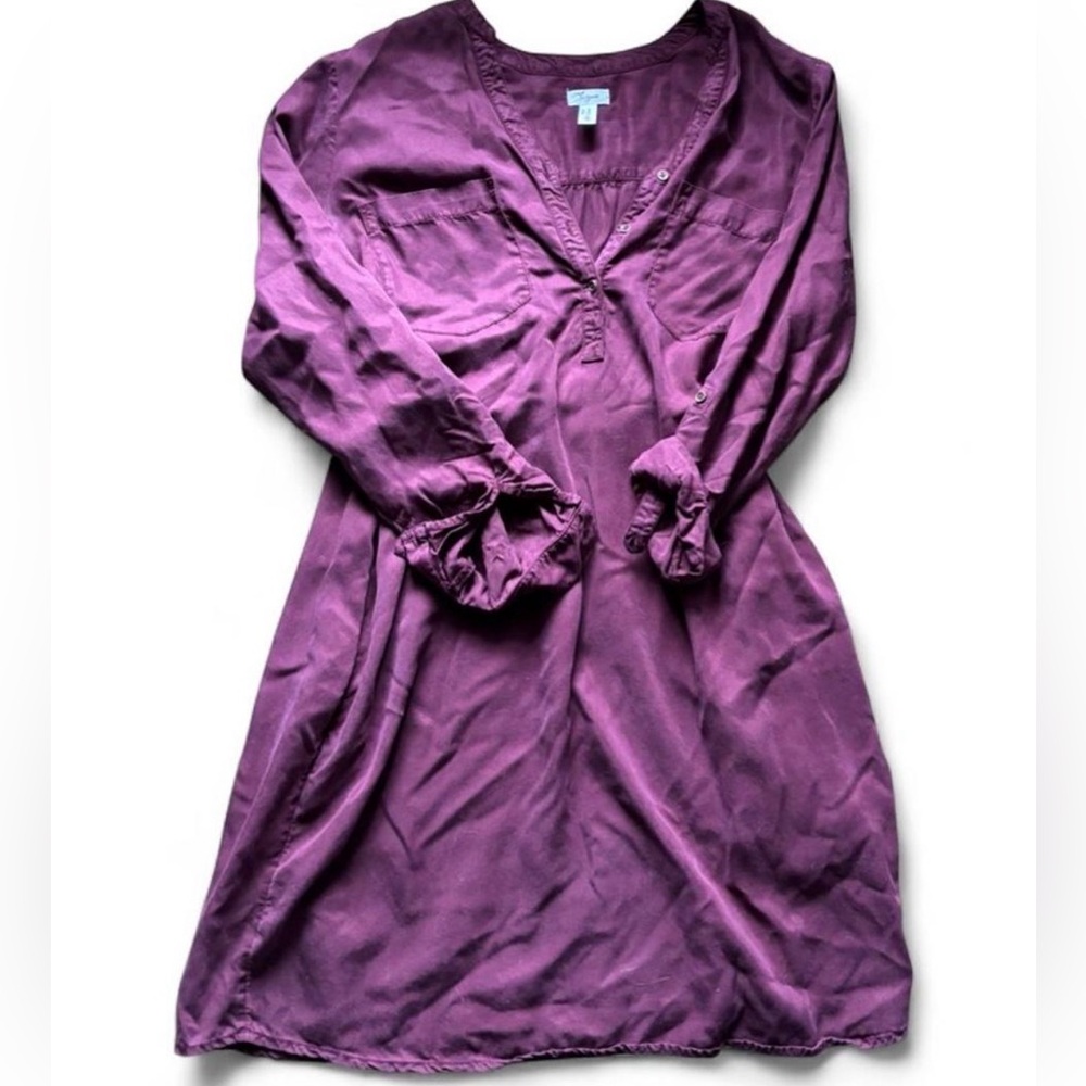 Women’s Purple V-Neck Long-Sleeve Sleep Chemise by Unknown Brand